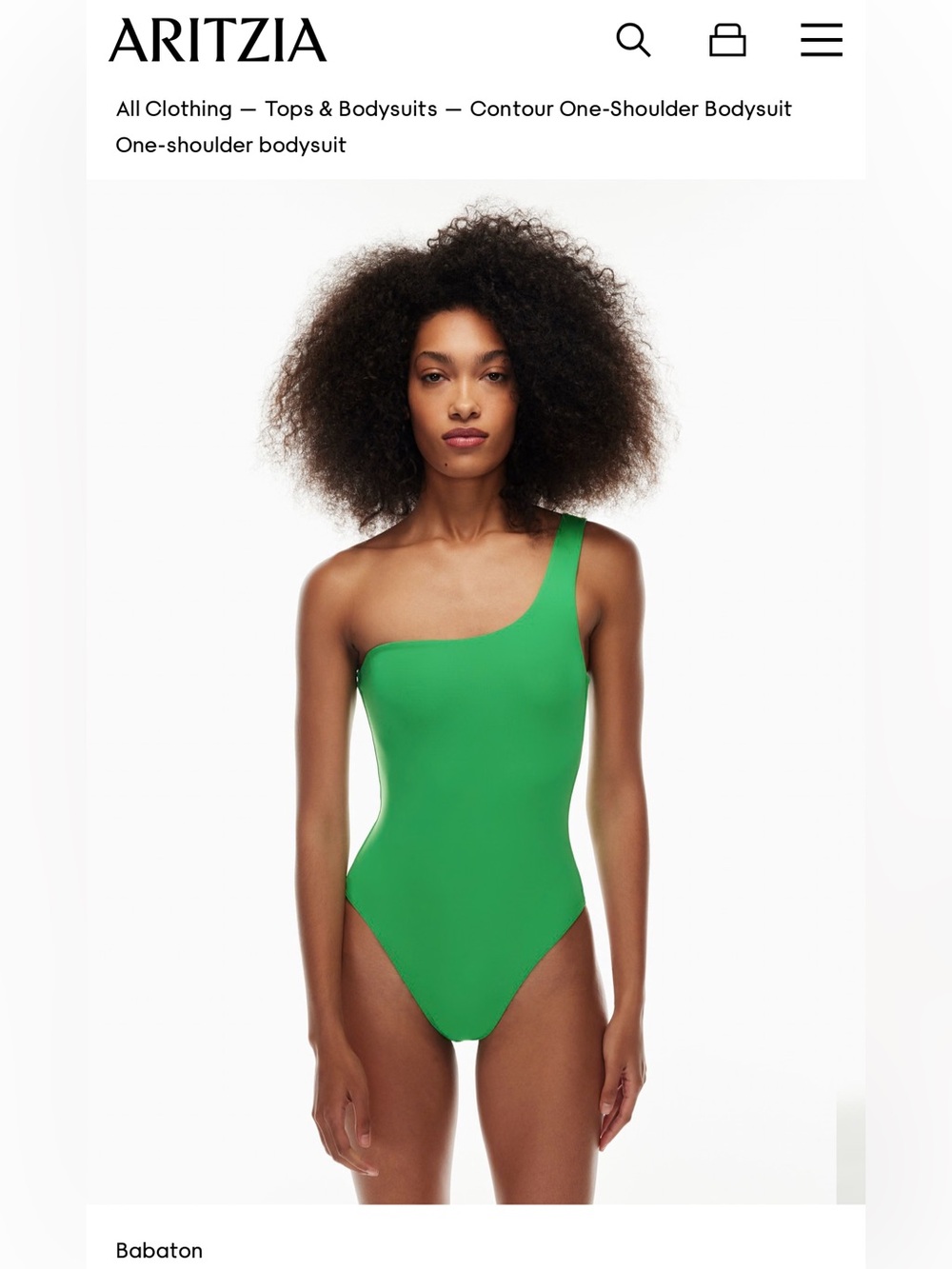 Babaton Contour One-Shoulder Bodysuit- size XS